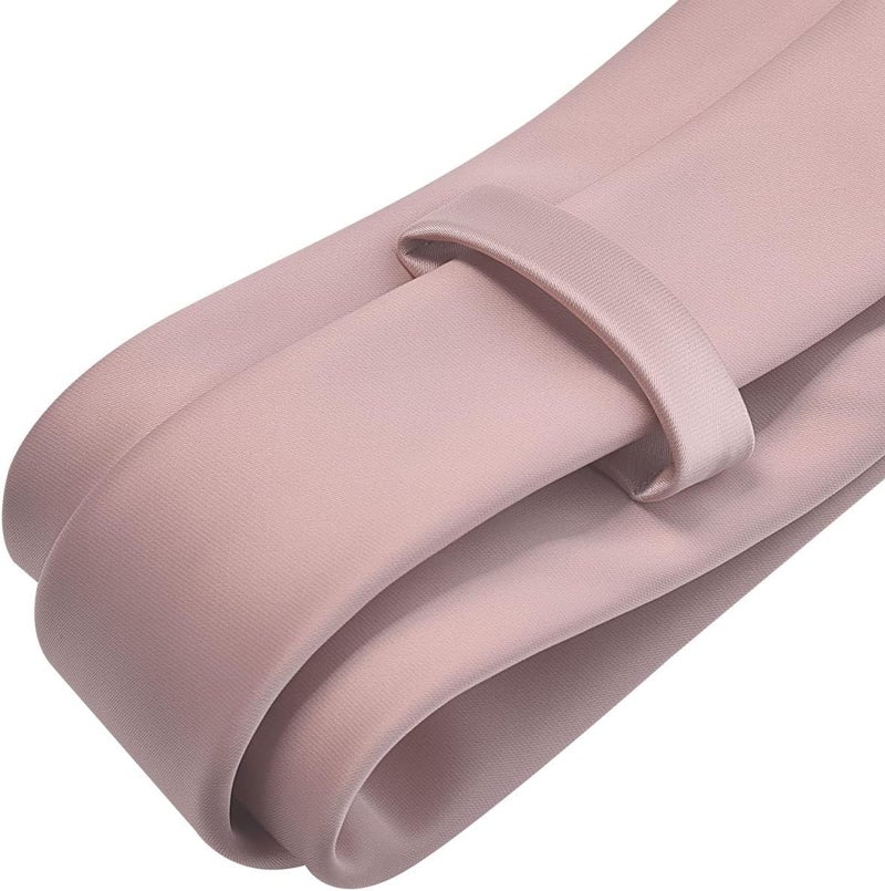 Branduce 3.15"（8cm） Mens Solid Satin Tie Pure Color Necktie + Gift Box - Image 5